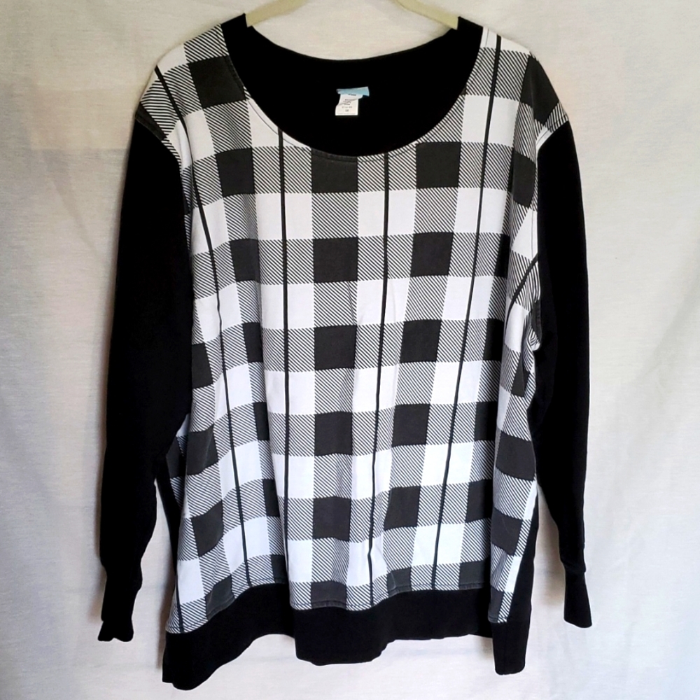 Comfort Corner Women's checkered Long-sleeved Top